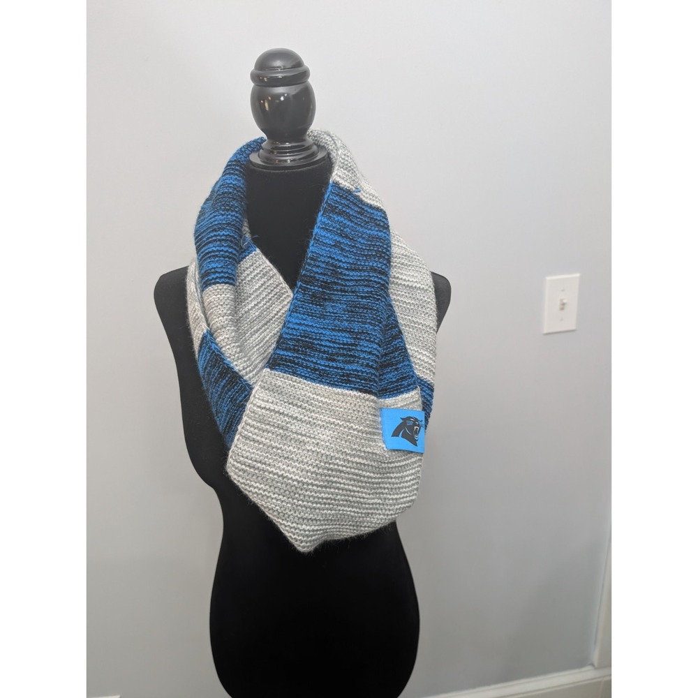 Carolina Panthers Logo Infinity Scarf Blue & Grey Adult unisex NFL‎ Football